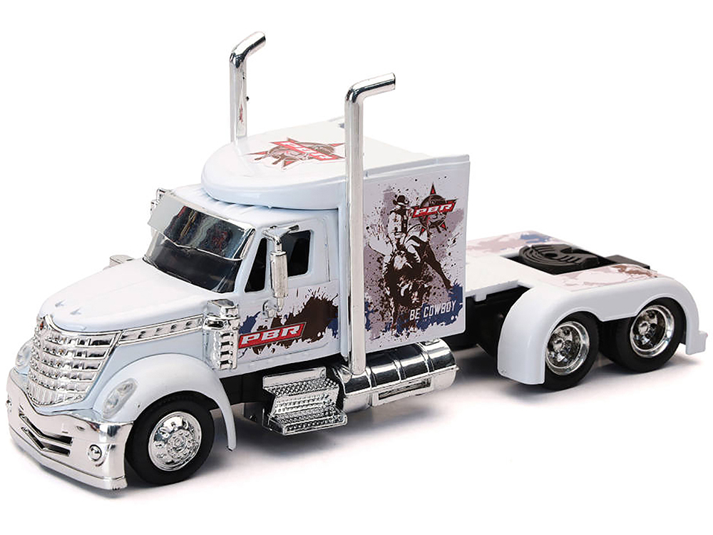 International Lonestar Truck Tractor White "PBR Professional Bull Riders" 1/43 Diecast Model by New Ray