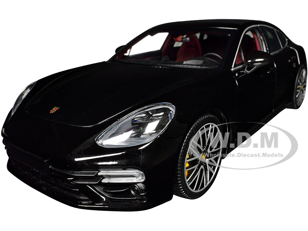 2020 Porsche Panamera Turbo S Black Metallic CLDC Exclusive Series 1/18 Diecast Model Car by Minichamps