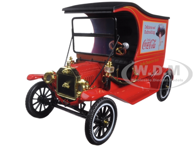 1917 Ford Model T Cargo Van Coca-cola "drink Delicious" 1/18 Diecast Model Car By Motorcity Classics