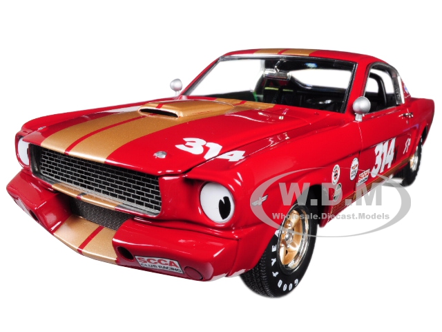1966 Ford Shelby Mustang Gt350h 314 "rent A Racer" Red With Gold Stripes Limited Edition To 606 Pieces Worldwide 1/18 Diecast Model Car By Acme