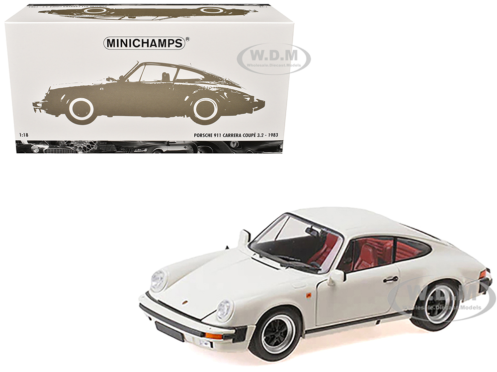 1983 Porsche 911 Carrera Coupe 3.2 White 1/18 Diecast Model Car by Minichamps