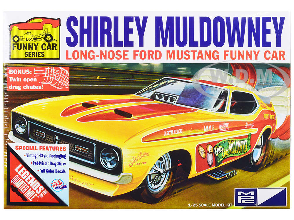 Skill 2 Model Kit Ford Mustang Long Nose Funny Car Shirley Muldowney 1/25 Scale Model by MPC