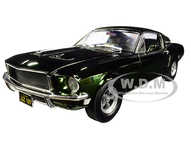 1968 Ford Mustang Gt Green Chrome Edition Steve Mcqueen "bullitt" (1968) Movie 1/18 Diecast Model Car By Greenlight