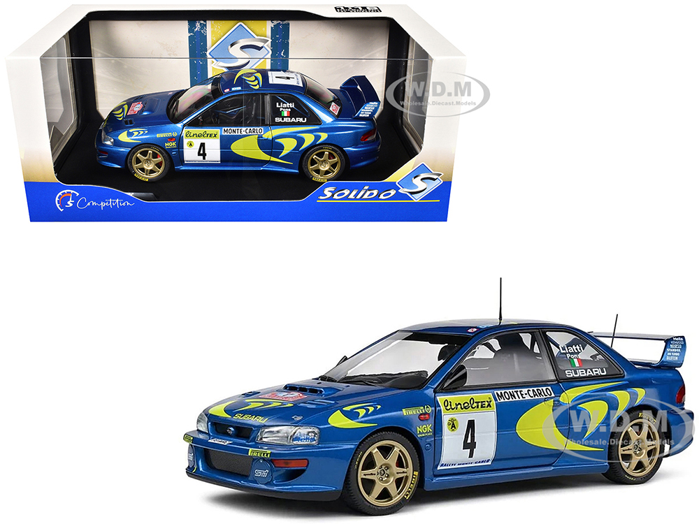 Subaru Impreza WRC #4 Piero Liatti - Fabrizia Pons Winner Rallye Monte-Carlo (1997) Competition Series 1/18 Diecast Model Car by Solido