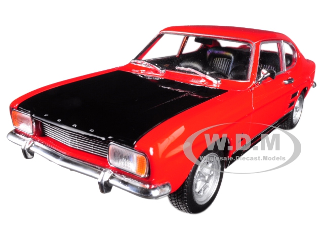 1969 Ford Capri Red 1/24 - 1/27 Diecast Model Car By Welly
