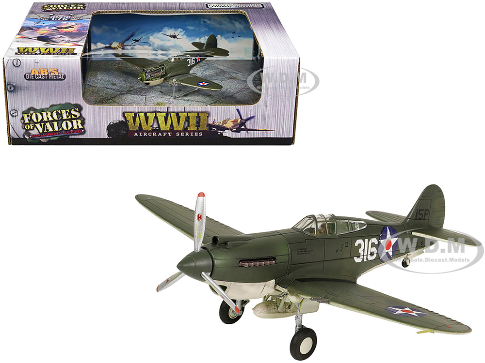 Curtiss P-40B HAWK 81A-2 (P-8127) Aircraft Fighter 47th Pursuit Squadron (15th Pursuit Group) Serial : 316/15P Hawaiian Islands Pearl Habor (7 December 1941) WW2 Aircrafts Series 1/72 Diecast Model by Forces of Valor