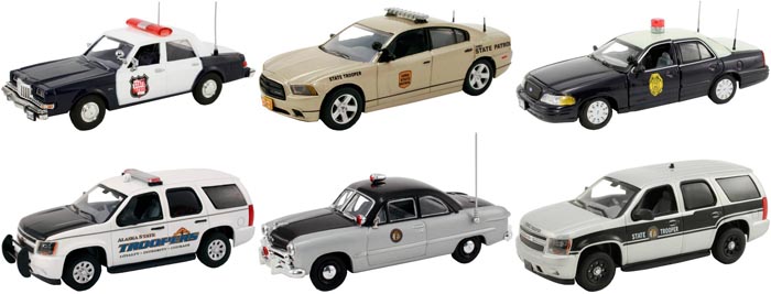 Set Of 6 Police Cars Release 5 1/43 Diecast Car Models By First Response