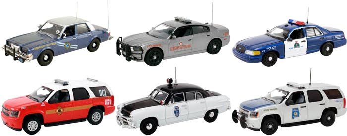 Set Of 6 Police Cars Release 3 1/43 Diecast Car Models By First Response
