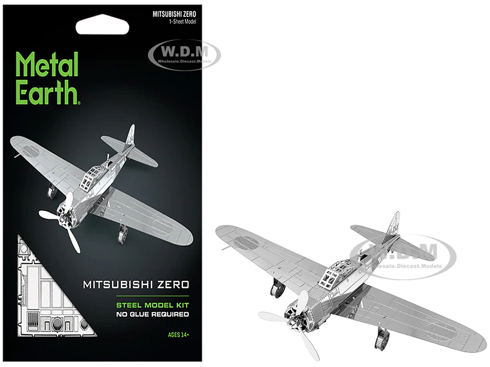 Model Kit Mitsubishi Zero Fighter Aircraft "Imperial Japanese Navy Air Service" (Moderate Difficulty) Steel Model by Metal Earth