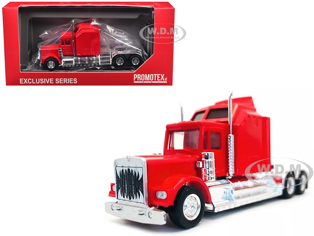 Kenworth W900 with Extra Large Sleeper Red 1/87 (HO) Plastic Model Car by Promotex