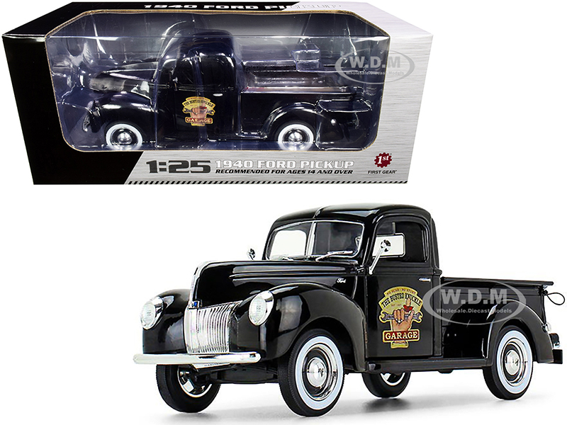 1940 Ford Pickup Truck Black "The Busted Knuckle Garage" 1/25 Diecast Model Car by First Gear