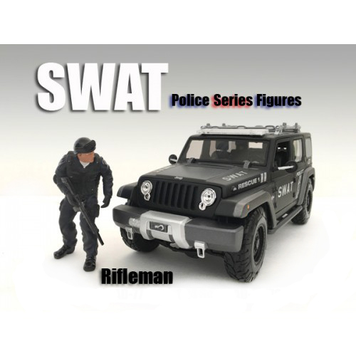 SWAT Team Rifleman Figure For 118 Scale Models by American Diorama