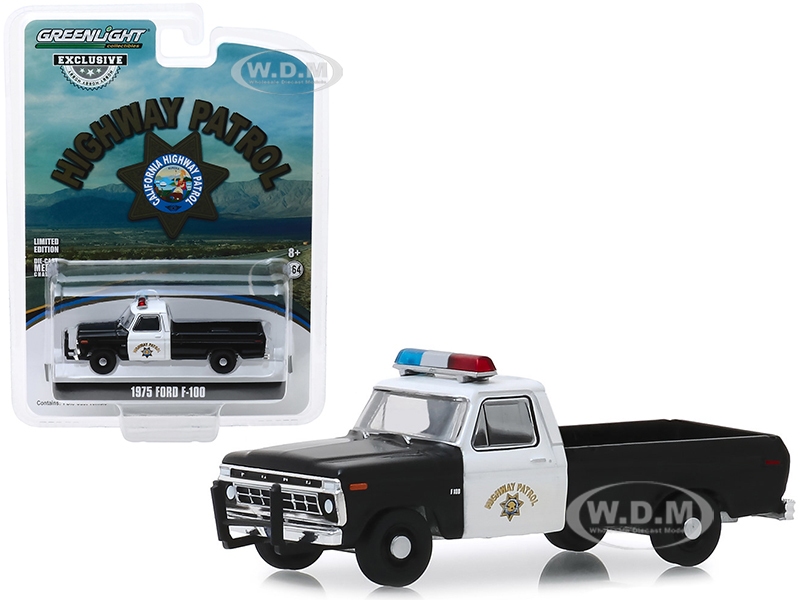 1975 Ford F-100 Pickup Truck "california Highway Patrol" (chp) "hobby Exclusive" 1/64 Diecast Model Car By Greenlight