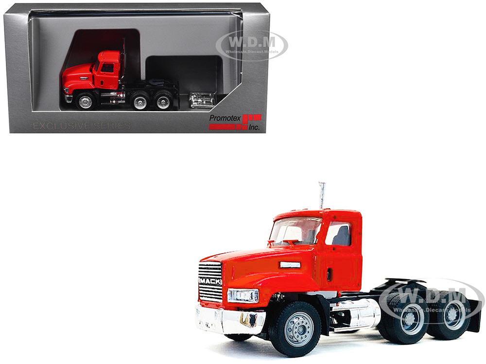 Mack 603 Short Day Cab Red 1/87 (HO) Plastic Model Car by Promotex