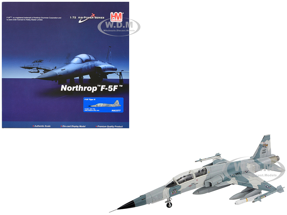 Northrop F-5F Tiger II Aircraft 58th Tactical Training Wing Williams Air Force Base United States Air Force Air Power Series 1/72 Diecast Model by Hobby Master