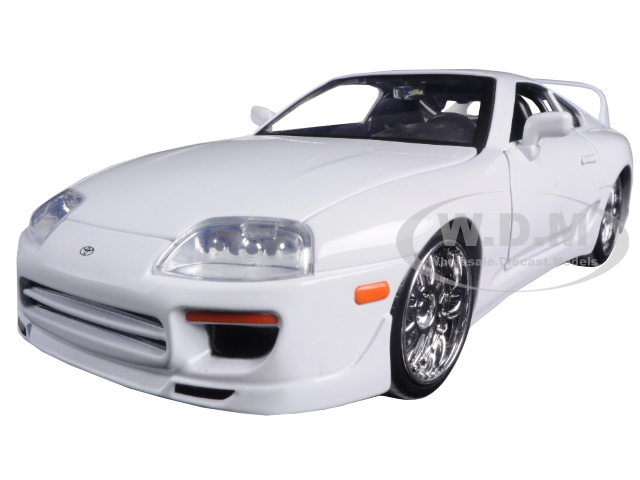 Brians Toyota Supra White Fast & Furious Movie 1/24 Diecast Model Car by Jada