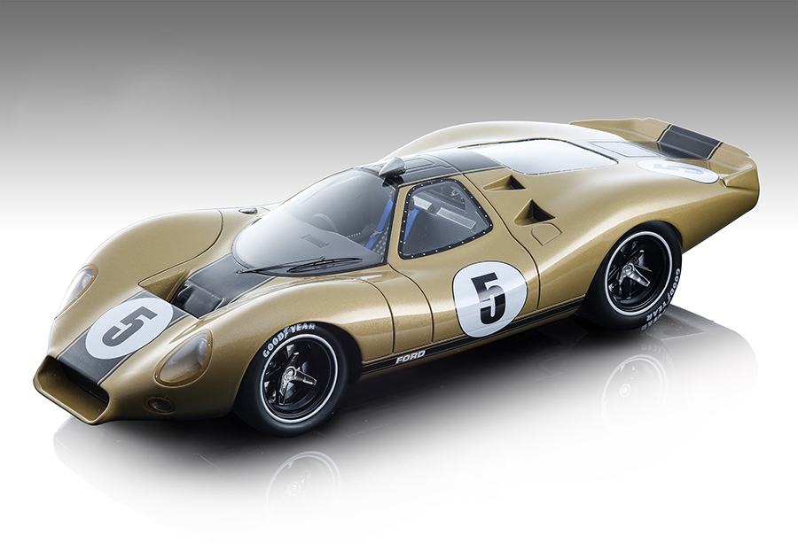 1968 Ford P68 5 Alan Mann Press Version Metallic Gold "mythos Series" Limited Edition To 50 Pieces Worldwide 1/18 Model Car By Tecnomodel