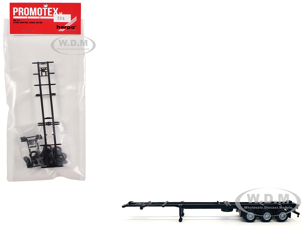 Container Chassis for 3-Axle 48ft Trailer 1/87 (HO) Plastic Model by Promotex