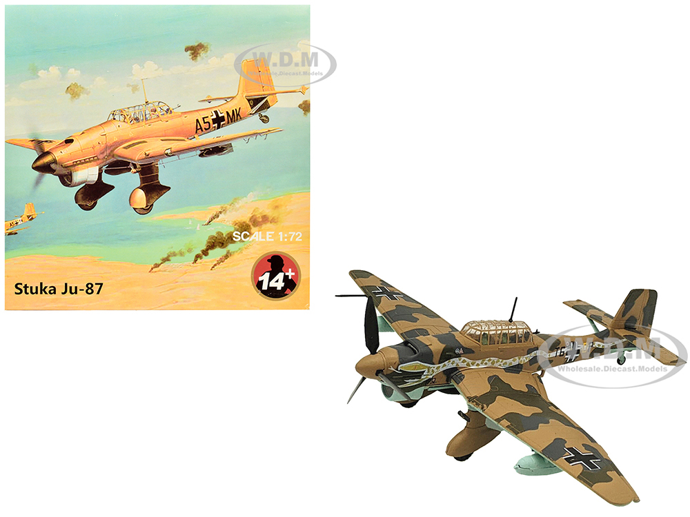 Junkers Ju 87R Trop Stuka Bomber Aircraft Immelmann 6./StG 2 Libya (1941) German Luftwaffe 1/72 Diecast Model Airplane