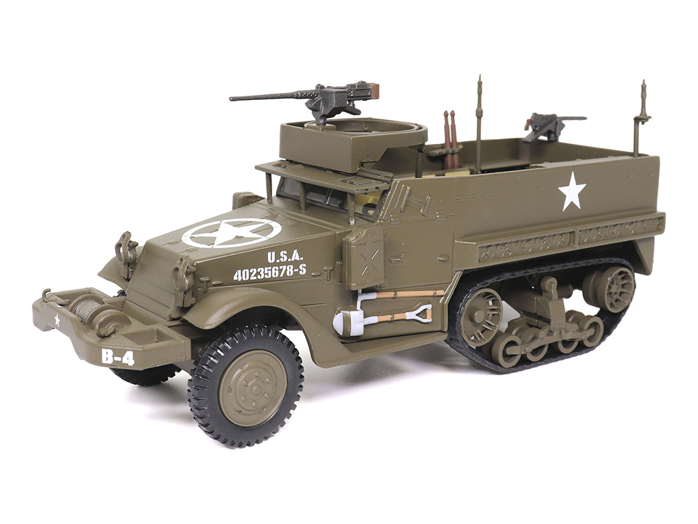 M3 Half-Track AFV With M2HB Machine Gun Olive Drab United States Army 1/43 Diecast Model By Militaria Die Cast