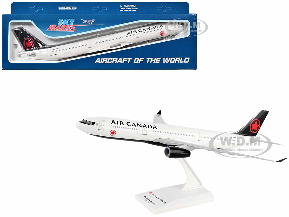 Airbus A330-300 Commercial Aircraft Air Canada (C-GFAF) White with Black Tail (Snap-Fit) 1/200 Plastic Model by Skymarks