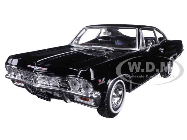 1965 Chevrolet Impala Ss 396 Black Street Car 1/24 Diecast Car Model By Welly