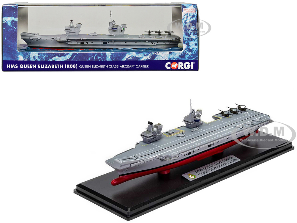 HMS Queen Elizabeth (R08) Aircraft Carrier Queen Elizabeth-Class British Royal Navy Naval Power Series 1/1250 Diecast Model by Corgi