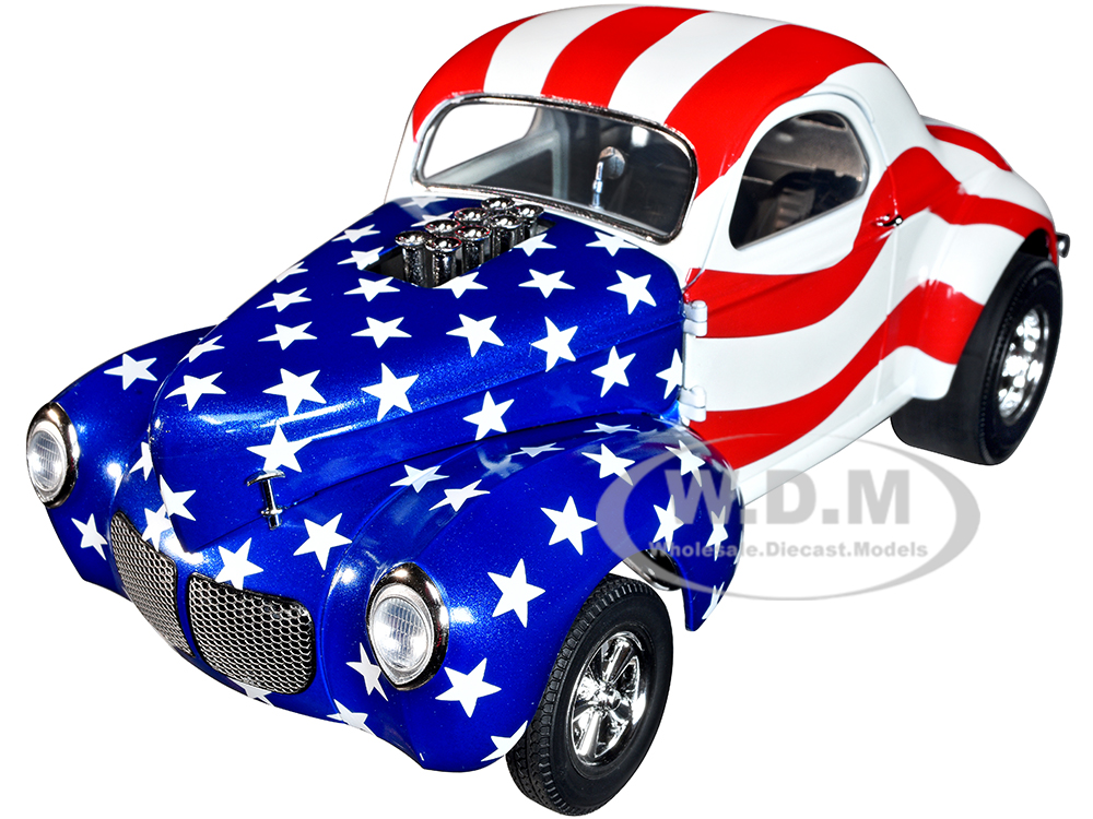 1940 Gasser "Patriot" American Flag Livery Limited Edition to 300 pieces Worldwide 1/18 Diecast Model Car by ACME