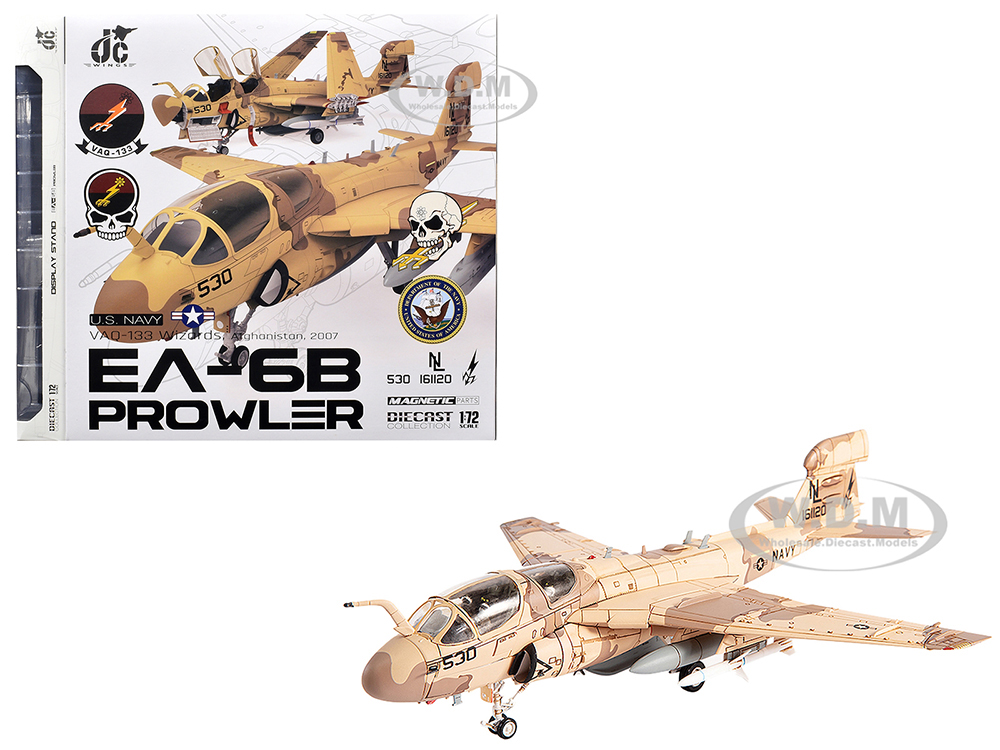 Grumman EA-6B Prowler Attack Aircraft VAQ-133 Wizards Afghanistan (2007) United States Navy 1/72 Diecast Model by JC Wings