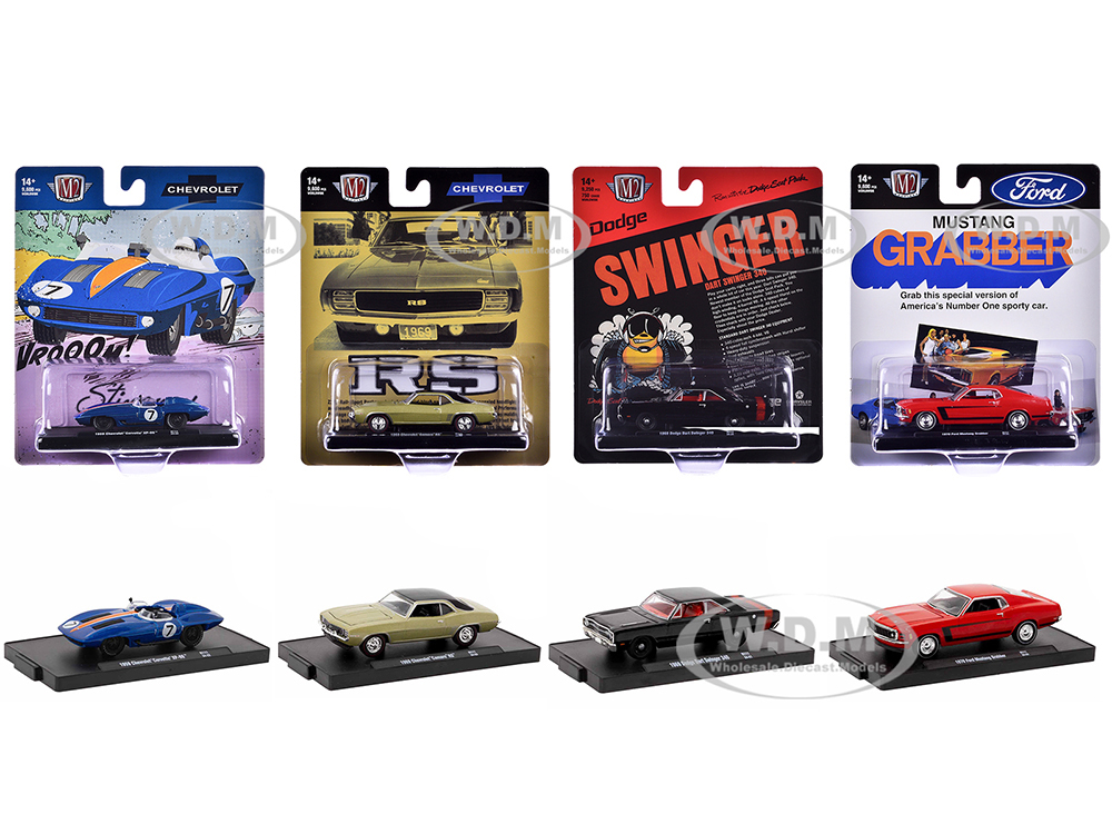 Auto-Drivers Set of 4 pieces in Blister Packs Release 111 Limited Edition to 9600 pieces Worldwide 1/64 Diecast Model Cars by M2 Machines