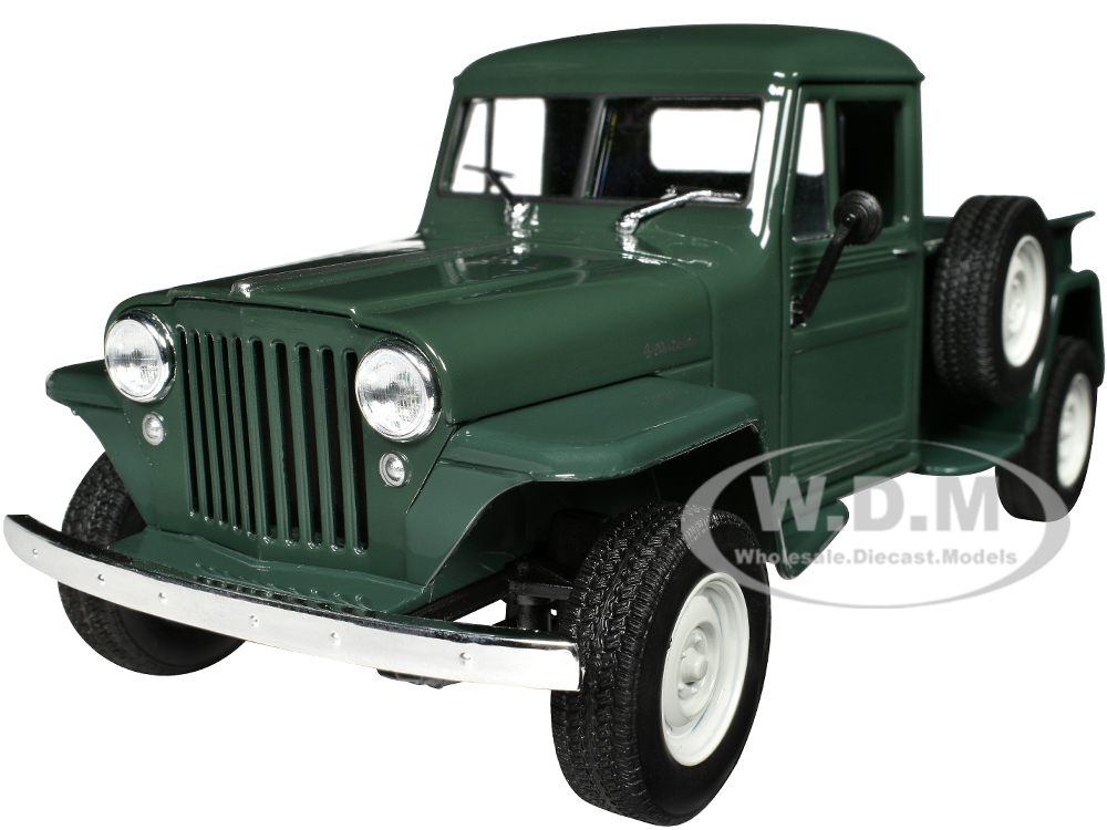 1947 Jeep Willys Pickup Truck Dark Green "NEX Models" Series 1/24 Diecast Model Car by Welly