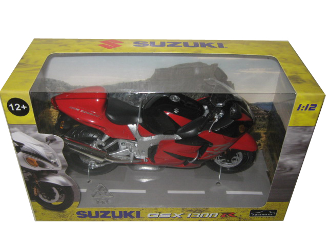 Suzuki Gsx 1300 R Red/black Motorcycle Model 1/12 By Automaxx