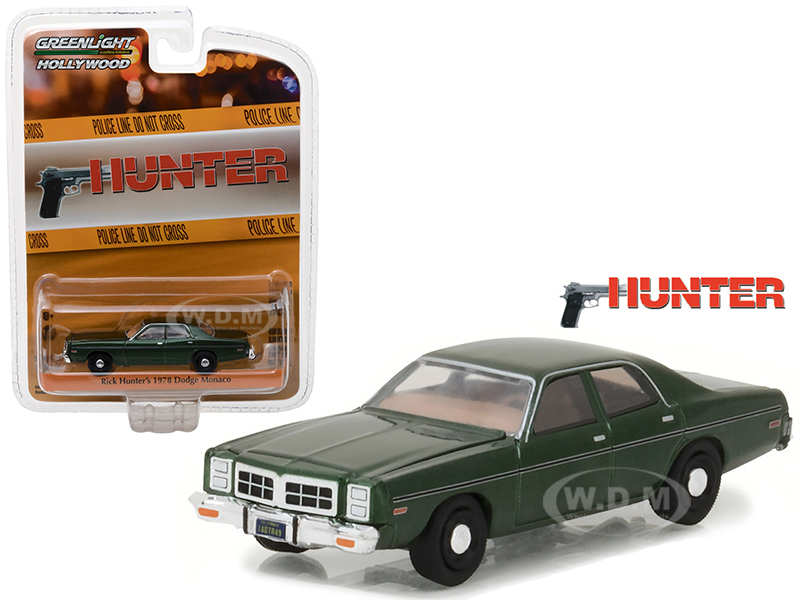 Rick Hunters 1978 Dodge Monaco Hunter (1984-1991 Tv Series) Hollywood Series 18 1/64 Diecast Model Car By Greenlight