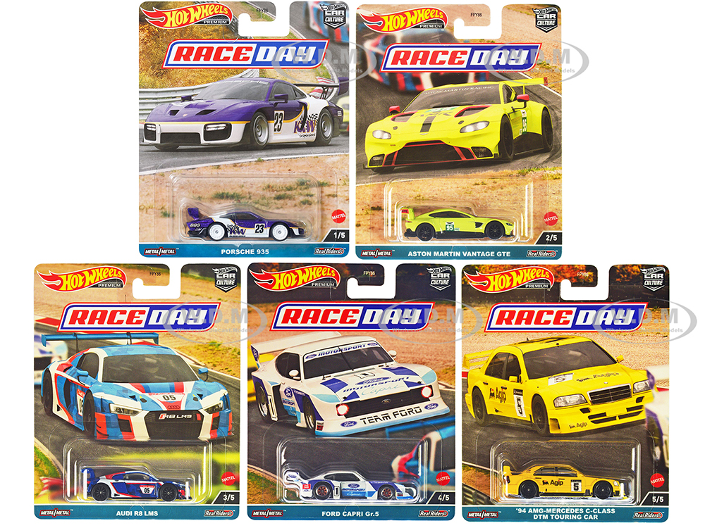 Race Day 5 piece Set Car Culture Series Diecast Model Cars by Hot Wheels