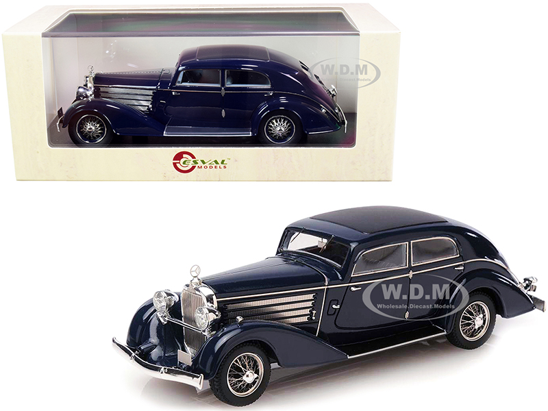 1932 Austro Daimler ADR 8 Alpine Sedan Dark Blue Limited Edition to 250 pieces Worldwide 1/43 Model Car by Esval Models