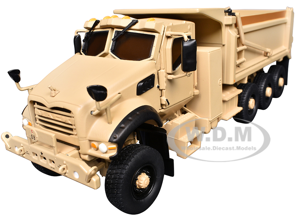 Mack Defense M917A3 Heavy Dump Truck Tan 1/50 Diecast Model by First Gear