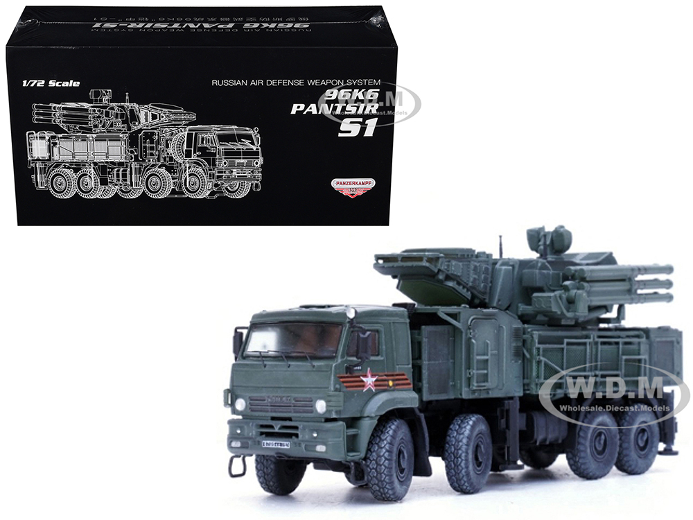 Pantsir S1 96K6 Self-Propelled Air Defense Weapon System Victory Day Parade Russian Army Armor Premium Series 1/72 Diecast Model by Panzerkampf