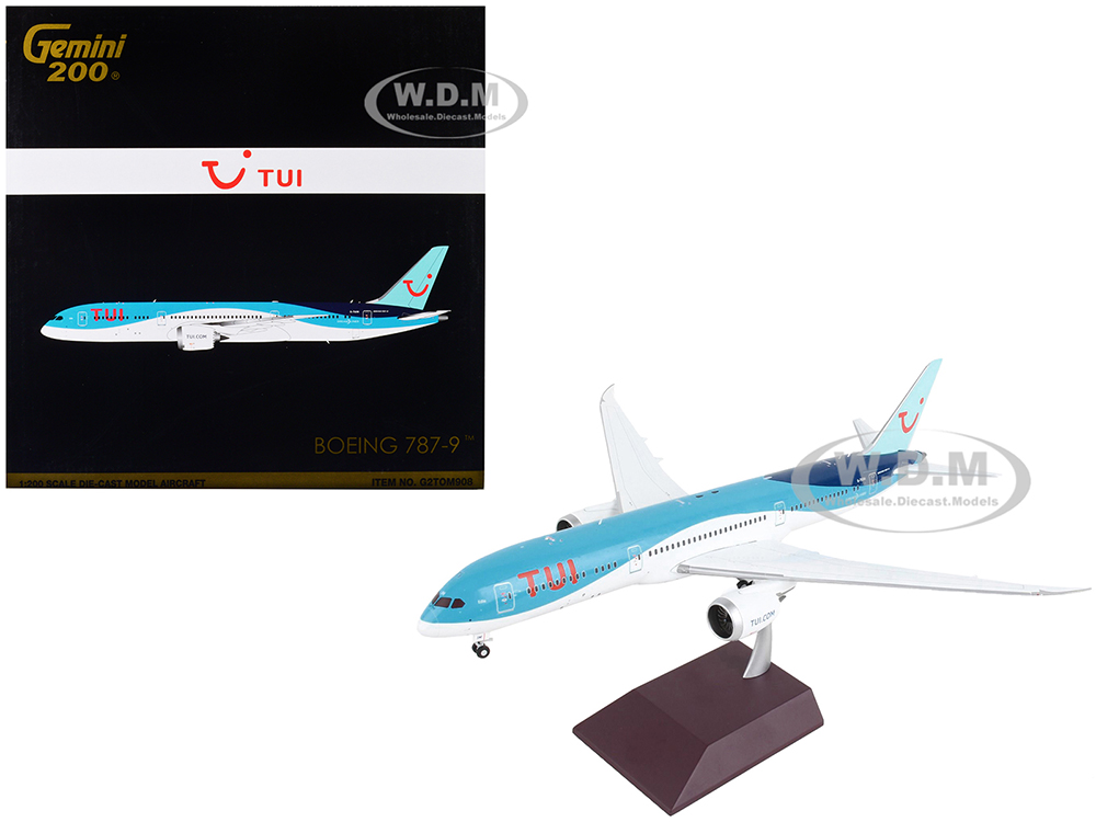 Boeing 787-9 Commercial Aircraft TUI Airways Blue and White Gemini 200 Series 1/200 Diecast Model Airplane by GeminiJets