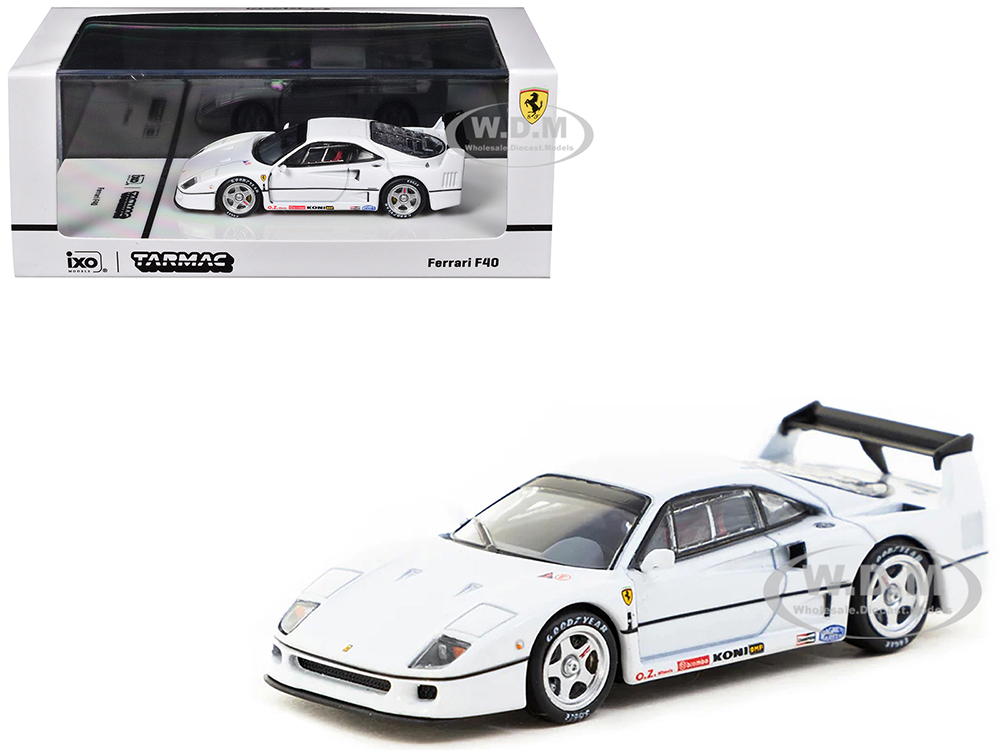 Ferrari F40 White Road64 Series 1/64 Diecast Model Car by Tarmac Works