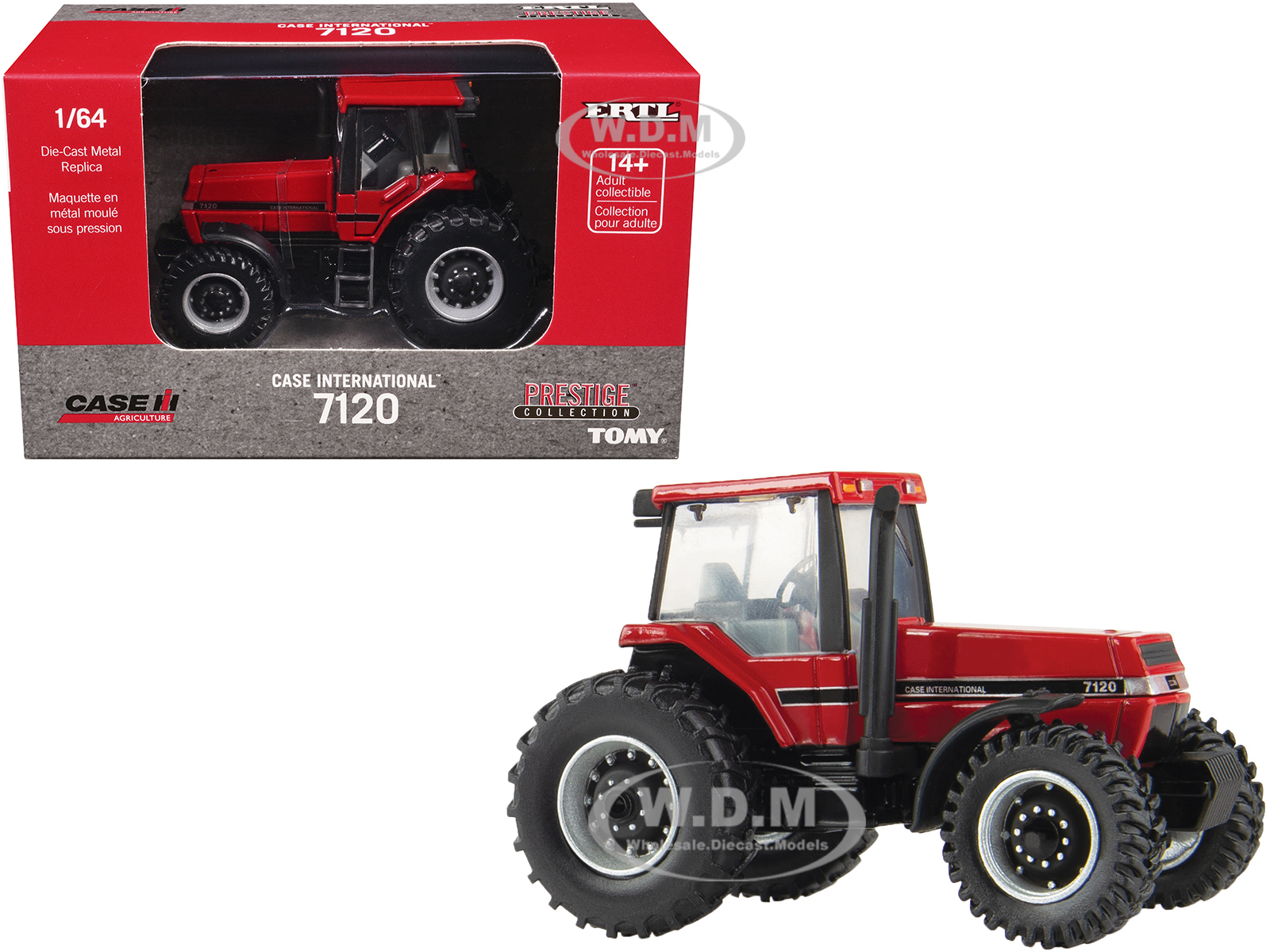 Case International 7120 Tractor Red "Prestige Collection" "Case Agriculture" Series 1/64 Diecast Model by ERTL TOMY