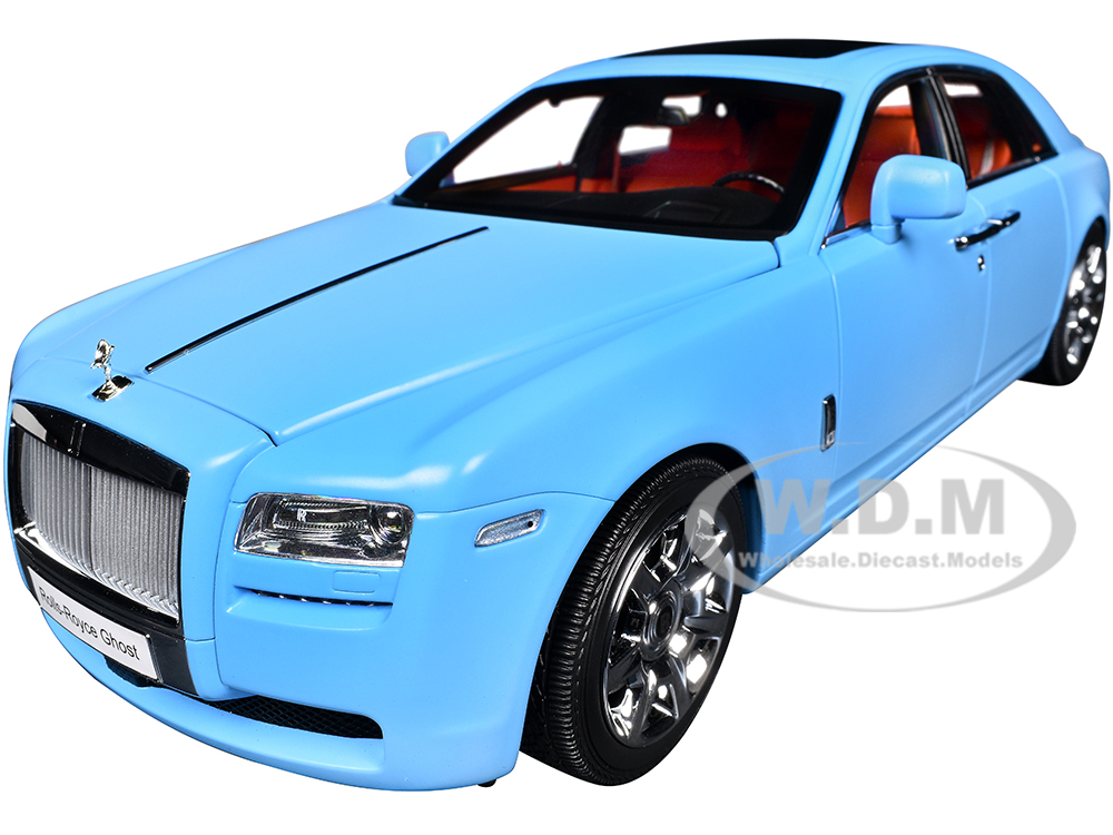 Rolls-Royce Ghost Light Blue 1/18 Diecast Model Car by Kyosho