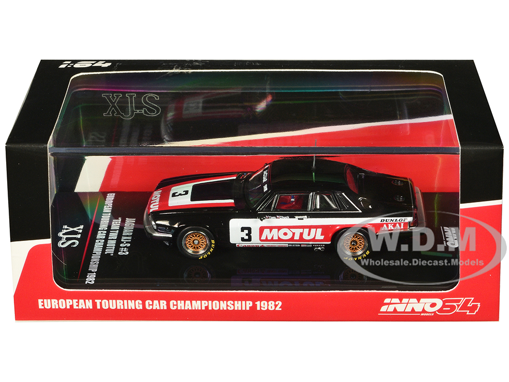 Jaguar XJ-S RHD (Right Hand Drive) #3 Tom Walkinshaw - Chuck Nicholson Team TWR Motul ETCC (European Touring Car Championship) (1982) 1/64 Diecast Model Car by Inno Models