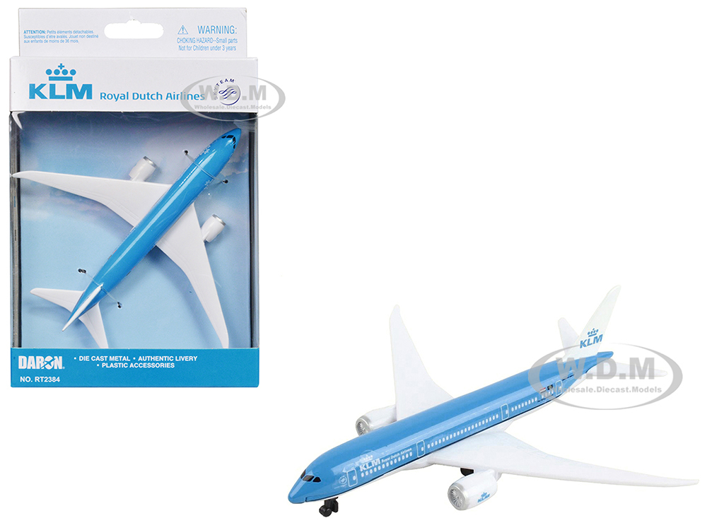 Boeing 787-9 Commercial Aircraft KLM Royal Dutch Airlines Blue with White Tail Diecast Model Airplane by Daron