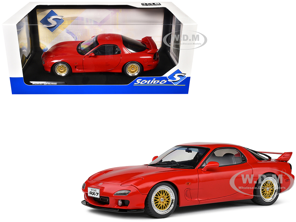 1994 Mazda RX7 Type RS (FD3S) RHD (Right Hand Drive) Vintage Red 1/18 Diecast Model Car by Solido