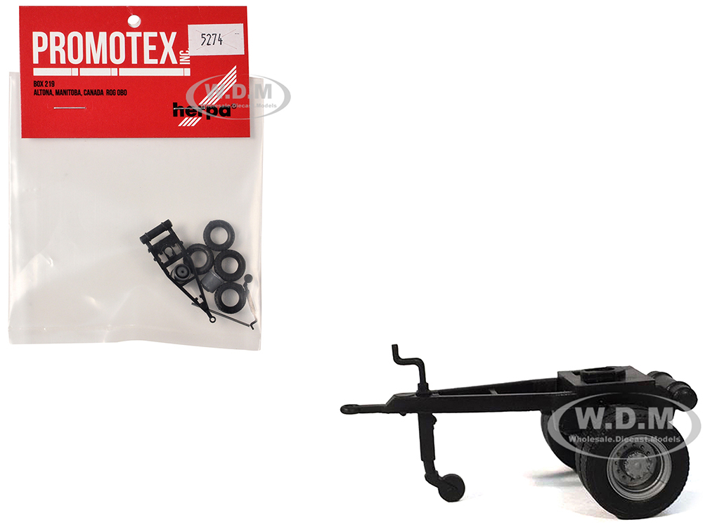 Single-Axle Converter Dolly 1/87 (HO) Plastic Model by Promotex