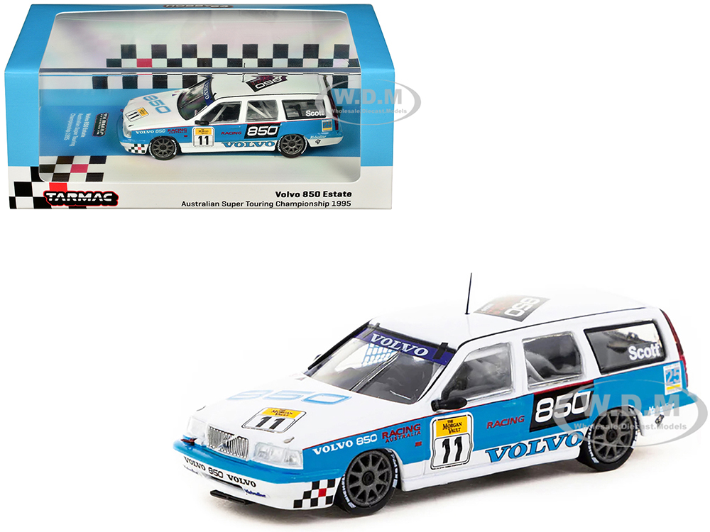 Volvo 850 Estate RHD (Right Hand Drive) #11 Tony Scott Australian Super Touring Championship (1995) Hobby64 Series 1/64 Diecast Model Car by Tarmac Works