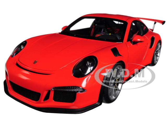 Porsche 911 (991) Gt3 Rs Lava Orange With Dark Grey Wheels 1/18 Model Car By Autoart