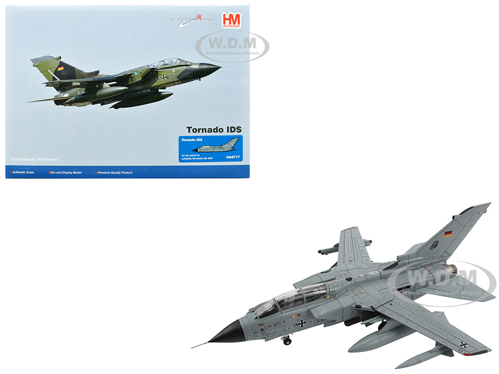 Panavia Tornado IDS Aircraft JaboG 33 Norvenich AB (2022) German Luftwaffe Air Power Series 1/72 Diecast Model by Hobby Master