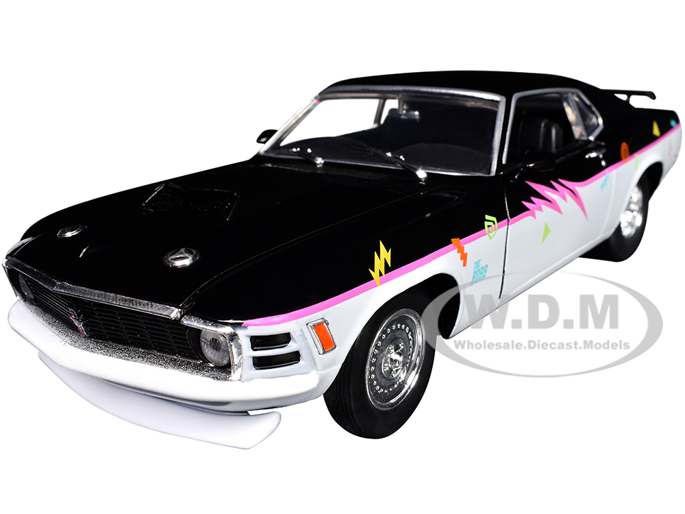 1970 Ford Mustang BOSS 429 "Pro Street" Black and Gray with Graphics Limited Edition to 6650 pieces Worldwide 1/24 Diecast Model Car by M2 Machines