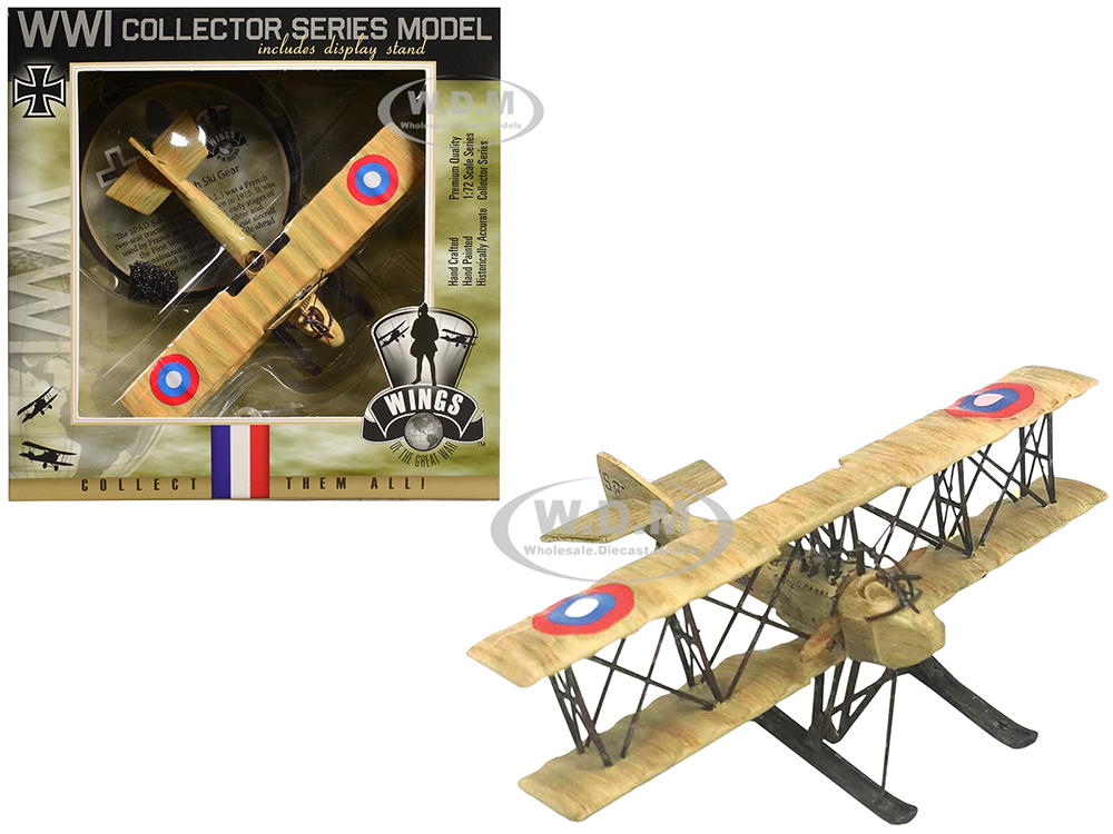 SPAD SA 4 Aircraft with Ski Gear "French Air Force" 1/72 Model Airplane by Wings of the Great War